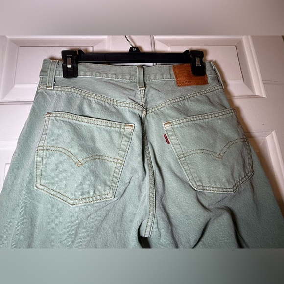 Vintage Sage Mint Green Button Fly Levi’s 501 26x30 Straight Leg BOHO 90’s - Picture 7 of 13